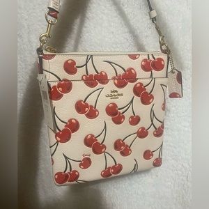 COACH Kitt Messenger Crossbody With Cherry Print